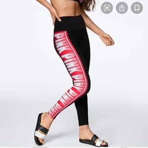 pink vs high waisted leggings